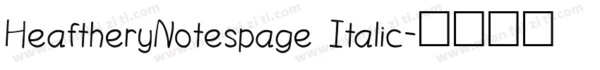 HeaftheryNotespage Italic字体转换